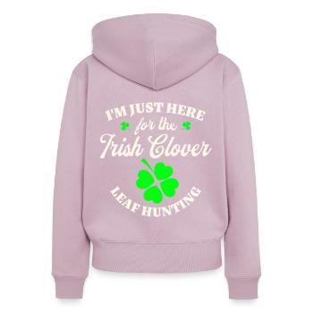 Irish Ireland St. Patrick's Day - Women's Premium Organic Zip Hoodie - dusky pink - Back - Julia (174cm)