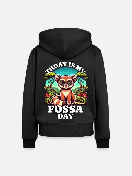 Fossa - Frauen Premium Bio Zip Hoodie - Schwarz