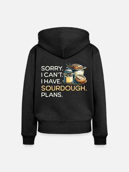 Sauerteig - Frauen Premium Bio Zip Hoodie - Schwarz