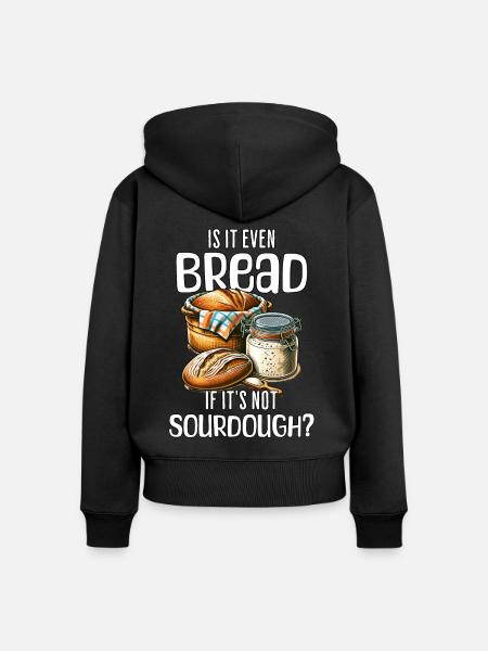 Sauerteig - Frauen Premium Bio Zip Hoodie - Schwarz