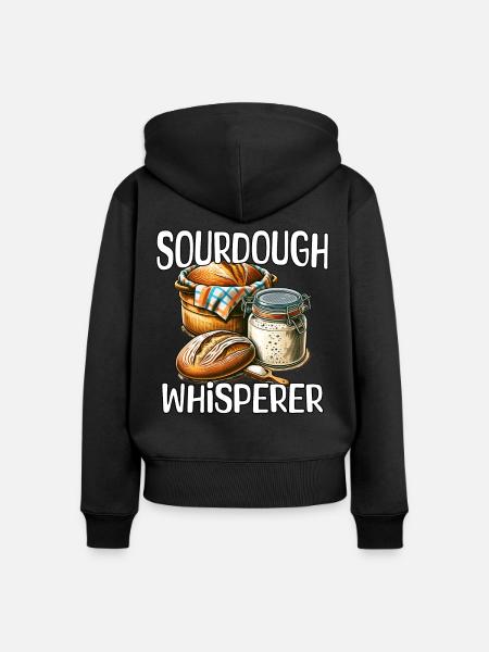 Sauerteig - Frauen Premium Bio Zip Hoodie - Schwarz