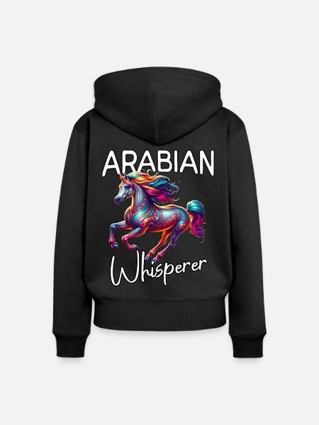 Araber Flüsterer - Frauen Premium Bio Zip Hoodie - Schwarz