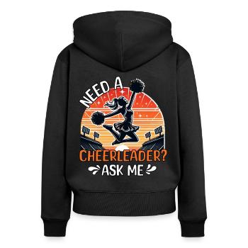 Cheerleader - Women's Premium Organic Zip Hoodie - black - Back - Julia (174cm)