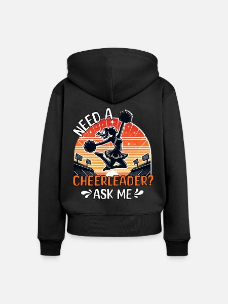 Cheerleader - Frauen Premium Bio Zip Hoodie - Schwarz