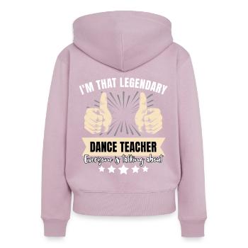 Legendärer Tanzlehrer - Frauen Premium Bio Zip Hoodie - Altrosa - Hinten - Julia (174cm)