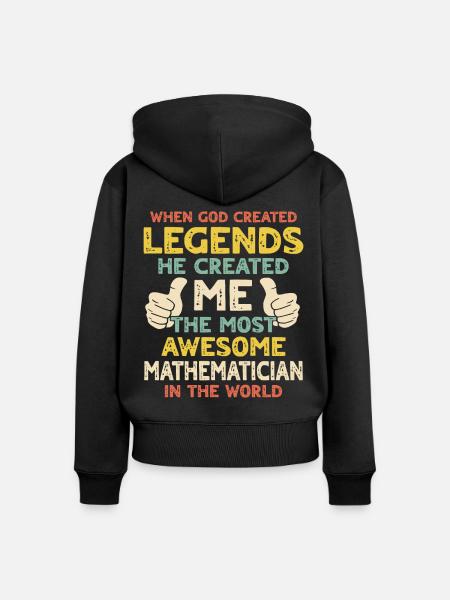 Mathematiker - Frauen Premium Bio Zip Hoodie - Schwarz