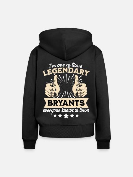 Legendäre Bryant Legende - Frauen Premium Bio Zip Hoodie - Schwarz