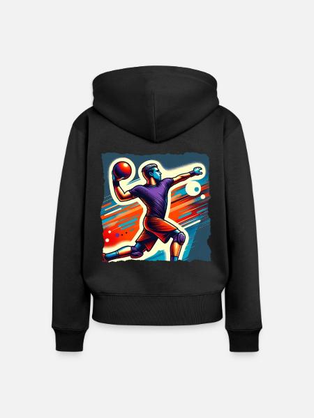Dodgeball - Frauen Premium Bio Zip Hoodie - Schwarz