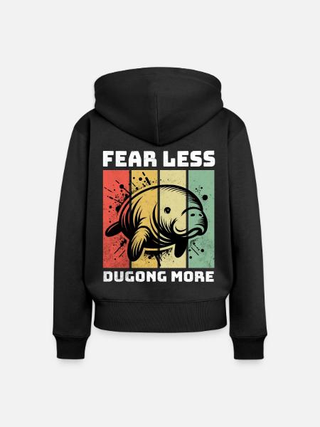 Dugong Seekuh - Frauen Premium Bio Zip Hoodie - Schwarz