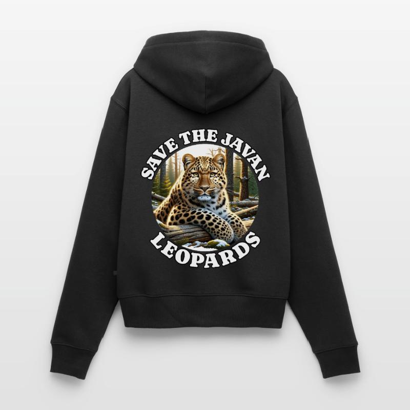 Léopard de Java Sweat à capuche zippé Premium bio Femme