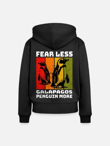 Galapagos Penguin Galapagos Pinguin - Frauen Premium Bio Zip Hoodie - Schwarz