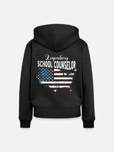 Schulberater US - Frauen Premium Bio Zip Hoodie - Schwarz