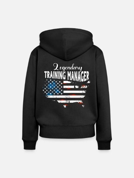 Schulungsleiter US - Frauen Premium Bio Zip Hoodie - Schwarz