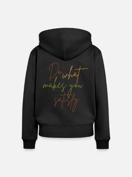 Glücklich machen - Frauen Premium Bio Zip Hoodie - 