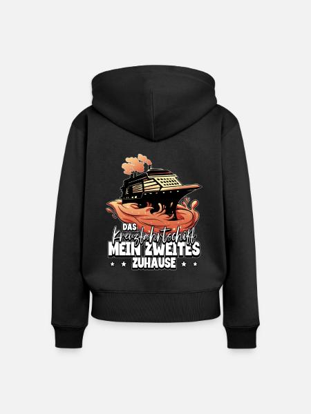 Kreuzfahrt - Frauen Premium Bio Zip Hoodie - Schwarz