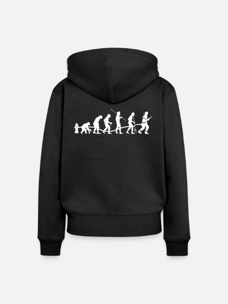 Feuerwehrmann Feuerwehr - Frauen Premium Bio Zip Hoodie - Schwarz