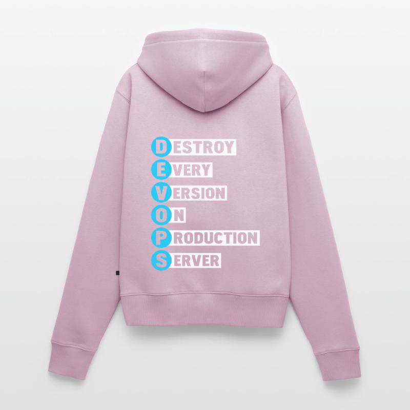 Devops Sys-Admin Developer Heroes Design Women's Premium Organic Zip Hoodie