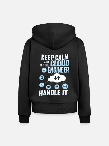 Cloud-Administrator Cloud-Devops - Frauen Premium Bio Zip Hoodie - Schwarz