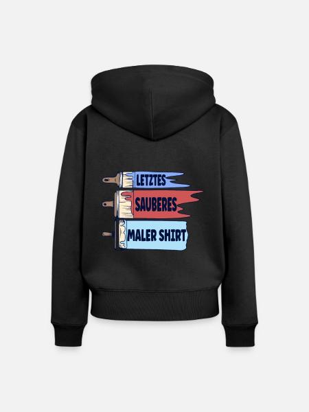 Letztes sauberes Maler - Frauen Premium Bio Zip Hoodie - Schwarz
