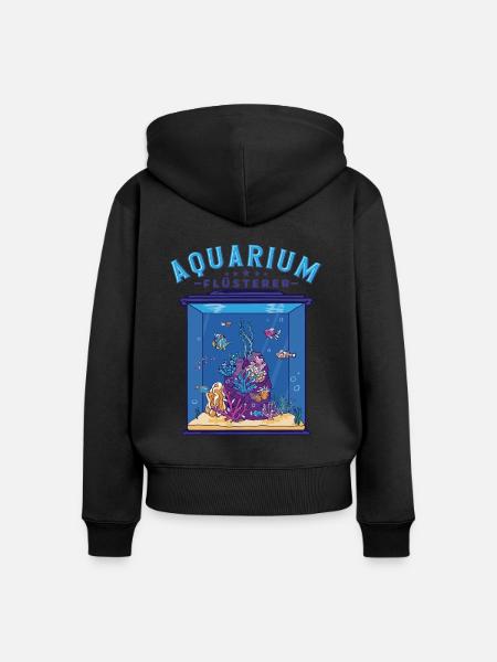 Aquarium Flüsterer Aquarianer - Frauen Premium Bio Zip Hoodie - Schwarz