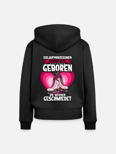 Eislaufen - Frauen Premium Bio Zip Hoodie - Schwarz