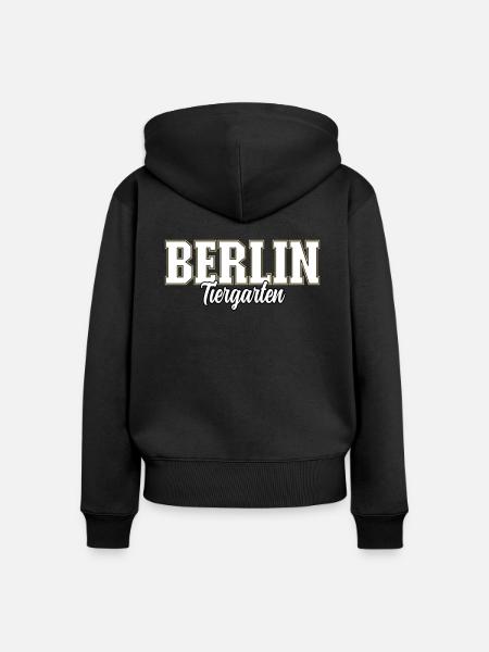 Berlin Tiergarten - Frauen Premium Bio Zip Hoodie - Schwarz