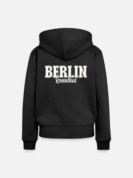 Berlin Rosenthal - Frauen Premium Bio Zip Hoodie - Schwarz