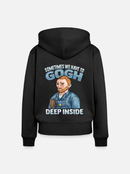 Van Gogh Kunst - Frauen Premium Bio Zip Hoodie - Schwarz