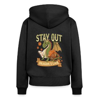 Rpg Dragon D20 Würfeldesign Für Einen Rpg Gamer - Frauen Premium Bio Zip Hoodie - Schwarz - Hinten - Julia (174cm)