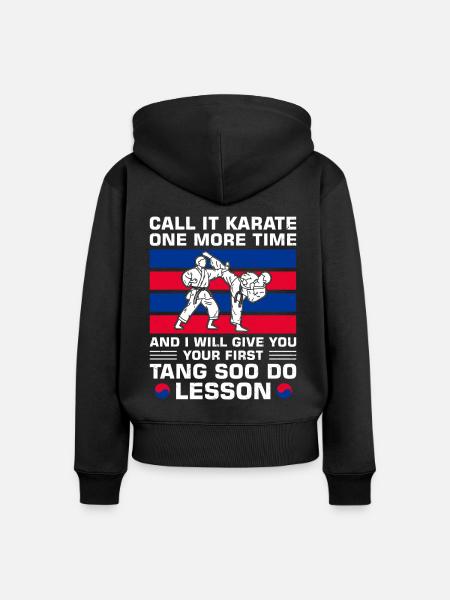 Tang Soo Do Geschenk - Frauen Premium Bio Zip Hoodie - Schwarz