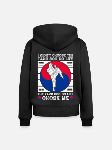 Tang Soo Do Geschenk - Frauen Premium Bio Zip Hoodie - Schwarz