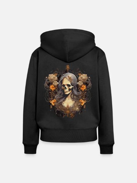 Gothic Ästhetik Goth - Frauen Premium Bio Zip Hoodie - Schwarz