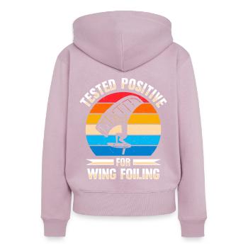 Wingsurfing Foil Wing Wing Boarding Wing Foiling - Women's Premium Organic Zip Hoodie - dusky pink - Back - Julia (174cm)