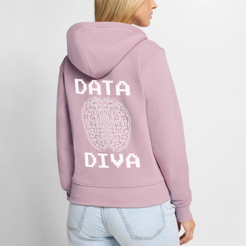 Machine Learning Algorithms AI Data Analyst Women's Premium Organic Zip Hoodie