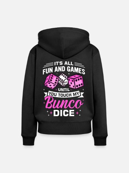Bunco - Frauen Premium Bio Zip Hoodie - Schwarz