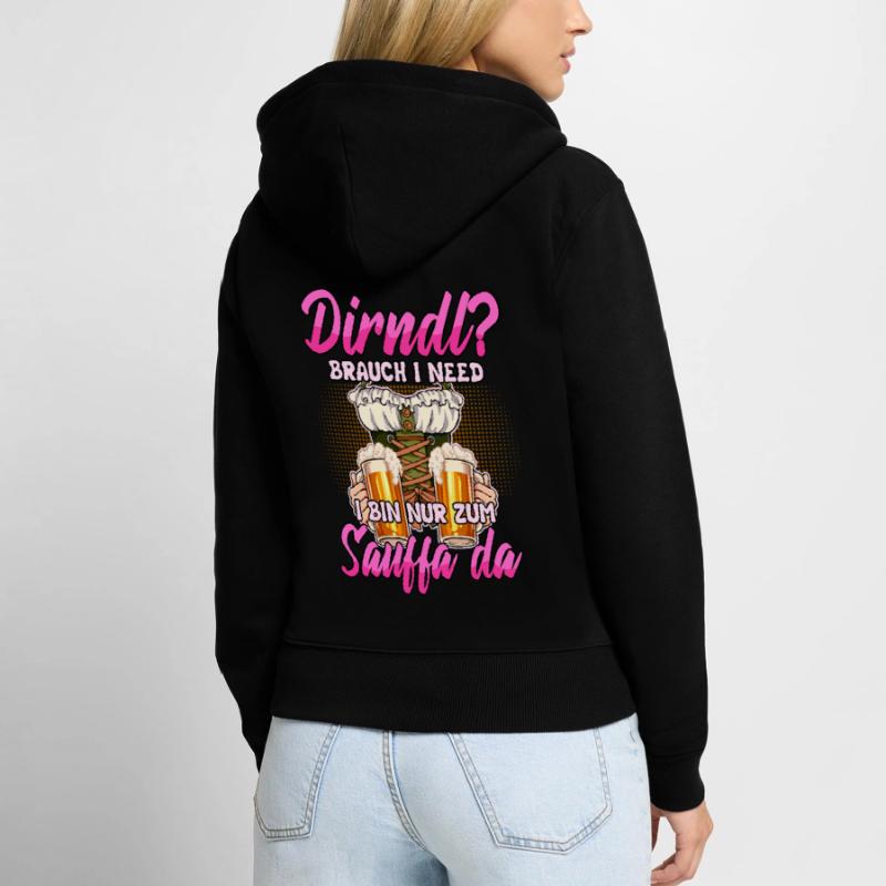 Dirndl Replacement Women's Premium Organic Zip Hoodie