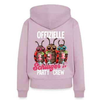 Schlager - Frauen Premium Bio Zip Hoodie - Altrosa - Hinten - Julia (174cm)