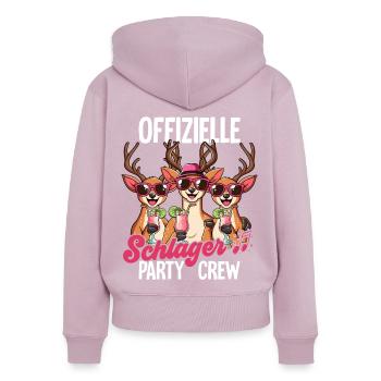 Frapper - Sweat à capuche zippé Premium bio Femme - rose poudré - Dos - Julia (174cm)