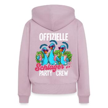 Schlager - Frauen Premium Bio Zip Hoodie - Altrosa - Hinten - Julia (174cm)