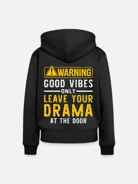 Sarkasmus Sarkastisch - Frauen Premium Bio Zip Hoodie - Schwarz