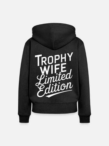 Ehefrau - Frauen Premium Bio Zip Hoodie - Schwarz