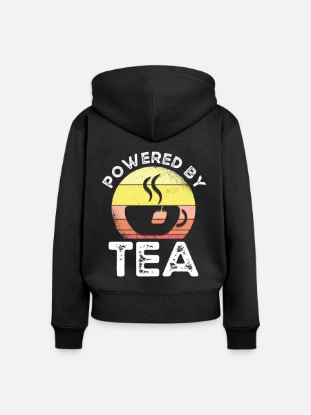 Teetrinker Teeliebhaber Geschenk Tee - Frauen Premium Bio Zip Hoodie - Schwarz