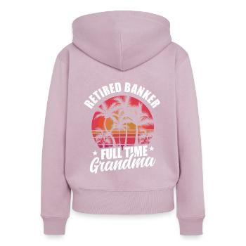 Bänker Bank Geld Banker - Frauen Premium Bio Zip Hoodie - Altrosa - Hinten - Julia (174cm)