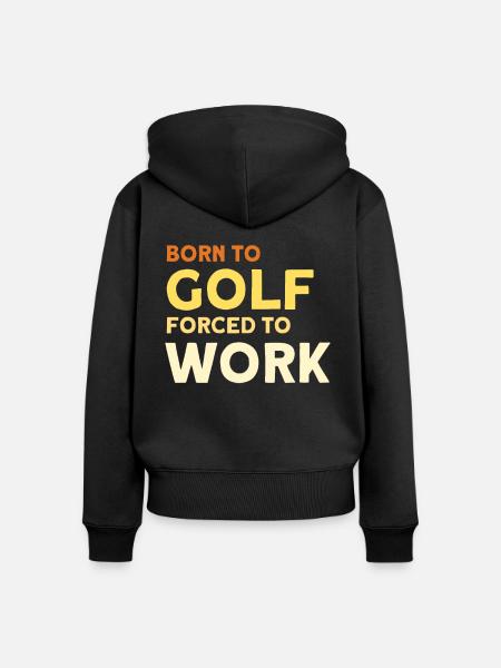 Golf Geschenk für Golfer - Frauen Premium Bio Zip Hoodie - Schwarz