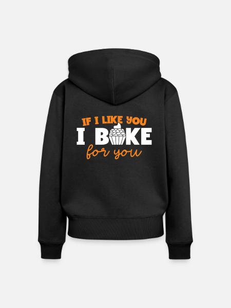 Bäckerei Backen Bäckerin Bäcker - Frauen Premium Bio Zip Hoodie - Schwarz