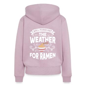 Meteorologist Quote Gift Meteorology - Women's Premium Organic Zip Hoodie - dusky pink - Back - Julia (174cm)