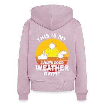 Meteorologist Quote Gift Meteorology - Women's Premium Organic Zip Hoodie - dusky pink - Back - Julia (174cm)