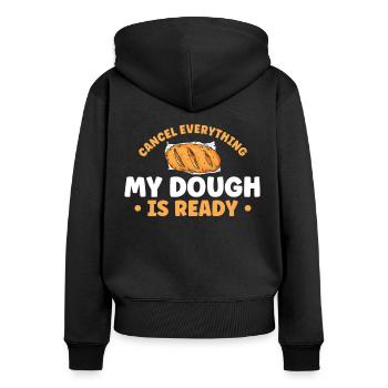 Bread Baking Gift Bakery Quote Baker - Women's Premium Organic Zip Hoodie - black - Back - Julia (174cm)