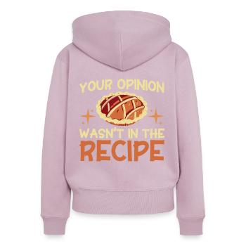 Bread Baking Gift Bakery Quote Baker - Women's Premium Organic Zip Hoodie - dusky pink - Back - Julia (174cm)