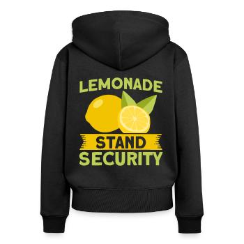 Limonadenstand Zitronensaft Limonade Geschäft - Frauen Premium Bio Zip Hoodie - Schwarz - Hinten - Julia (174cm)